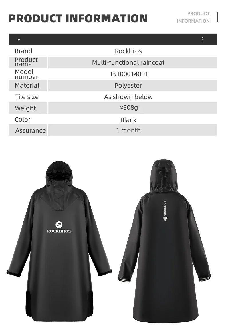 Capa Impermeable para la lluvia Rockbros YPY022-6