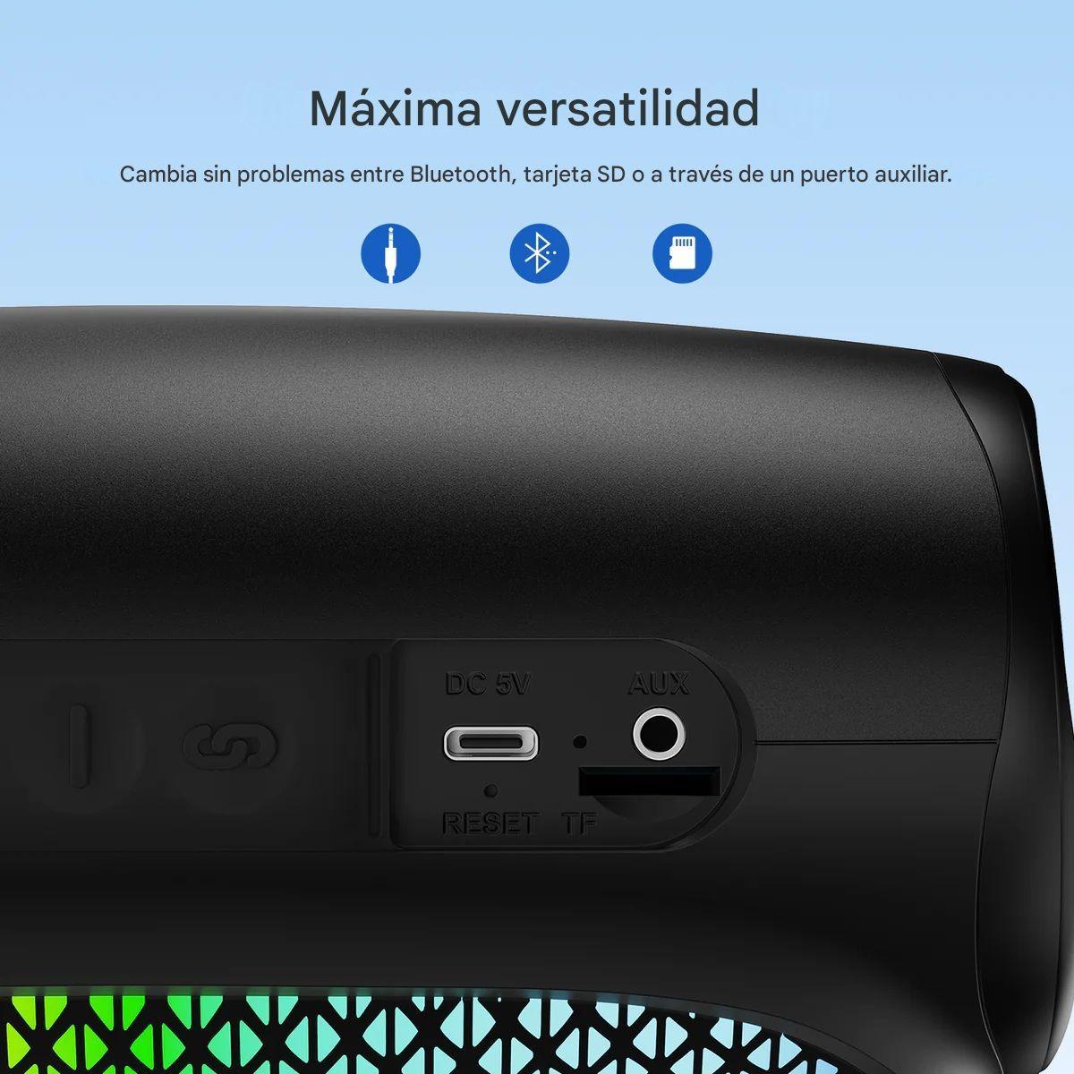 Parlante Sounarc XR3 BT 5.3 10W TWS IPX4 RGB 8h Portátil Exterior-5
