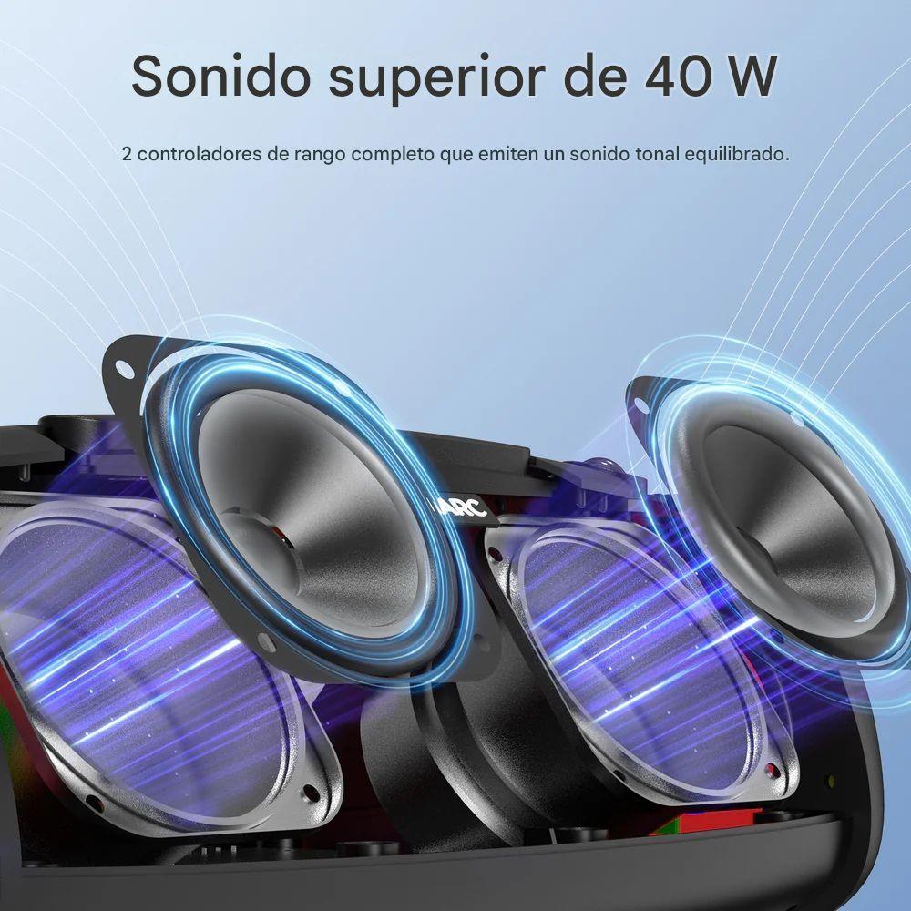 Parlante de exterior Bluetooth 40 W IPX6 Sounarc R1-4
