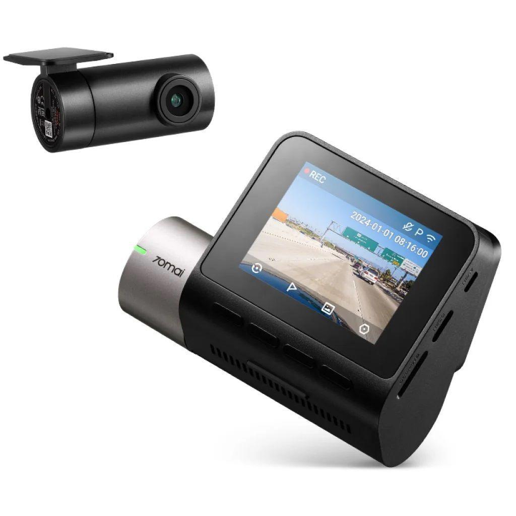 Set Doble cámara para vehículo 2.7 K frontal + Full HD HDR trasera, GPS, ADAS, Wi Fi 70mai A510-1-2