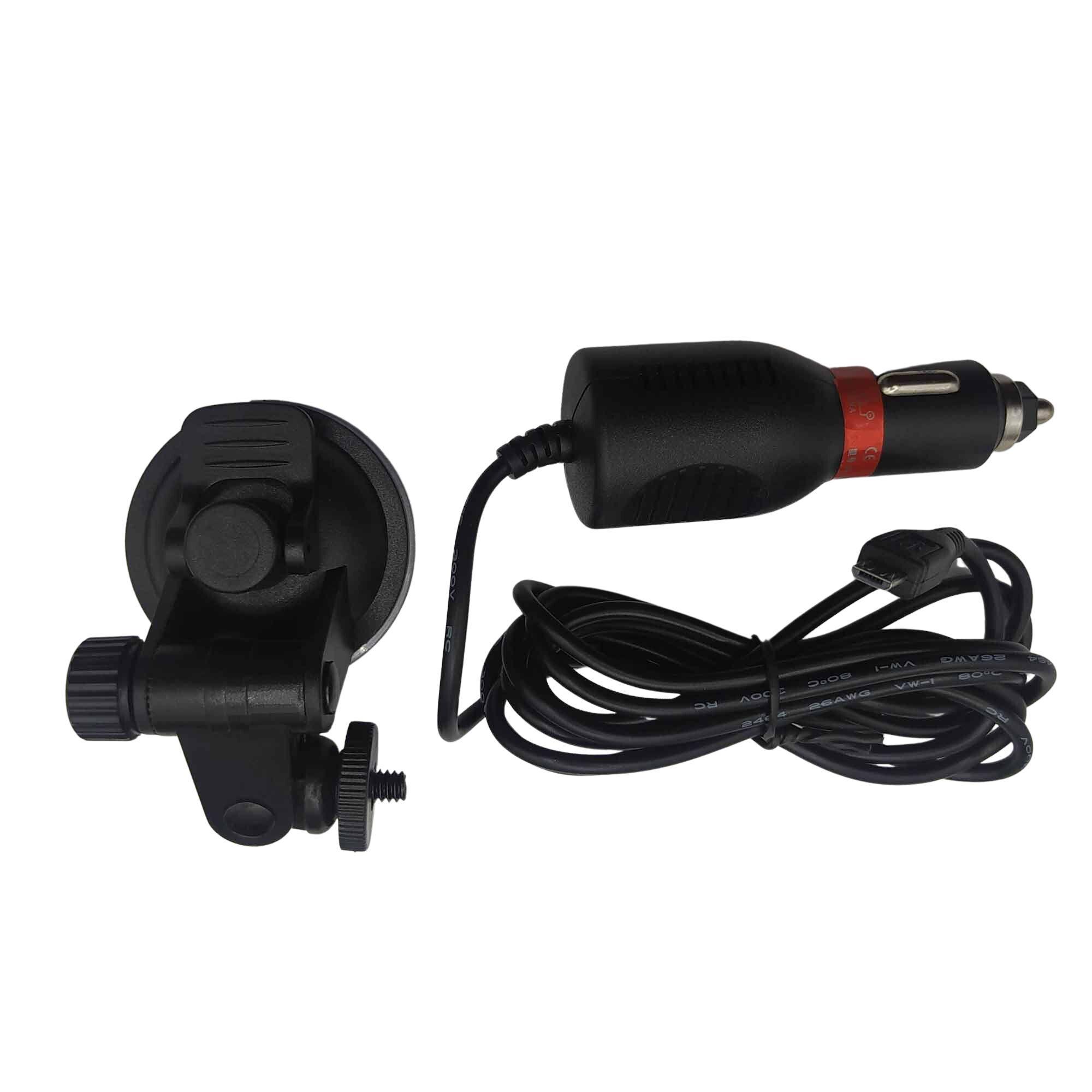 Soporte Ventosa y cargador auto para camaras deportivas Micro USB Sjcam-2