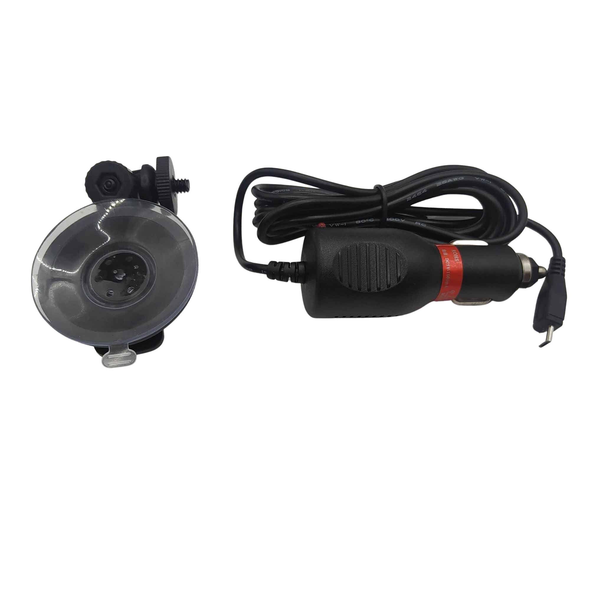 Soporte Ventosa y cargador auto para camaras deportivas Micro USB Sjcam-3