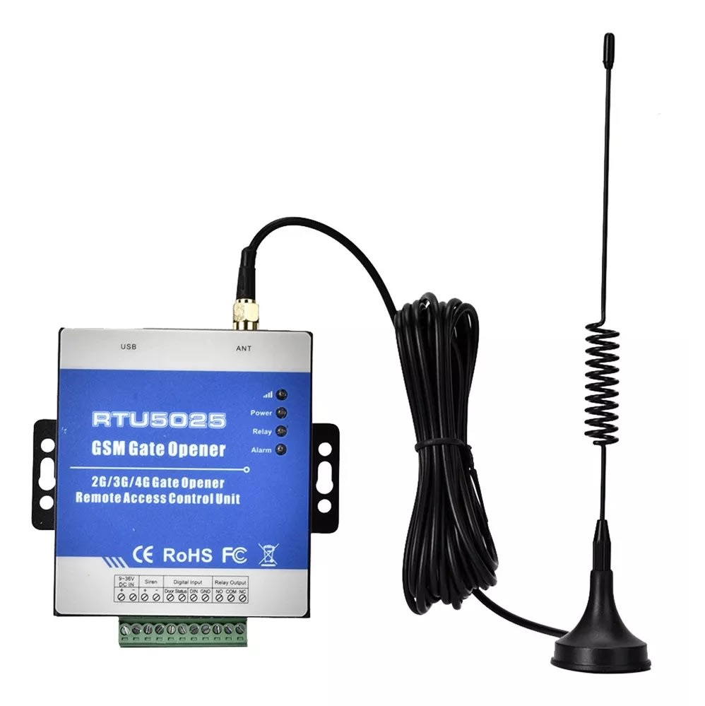 Relé abre portón celular y central alarma 4G RTU5025-2