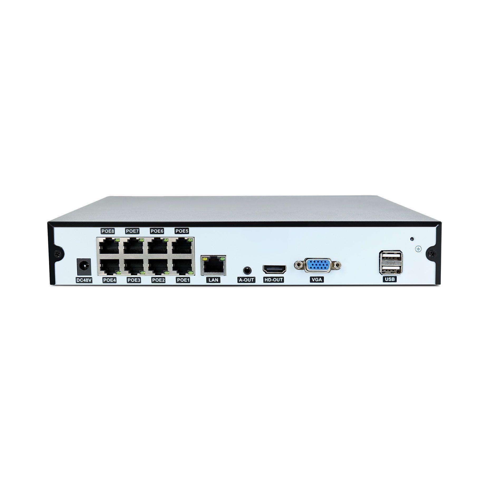 Kit POE NVR NVS005 + 4 cámaras SH037B QHD 4MP 1440P SriHome-4