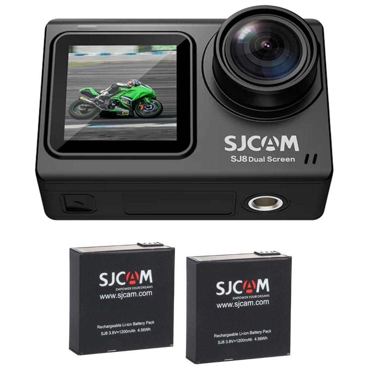 Pack Cámara Deportiva SJCAM SJ8  Dual 4K 30FPS Estabilizador giroscópico 2 Baterias-2
