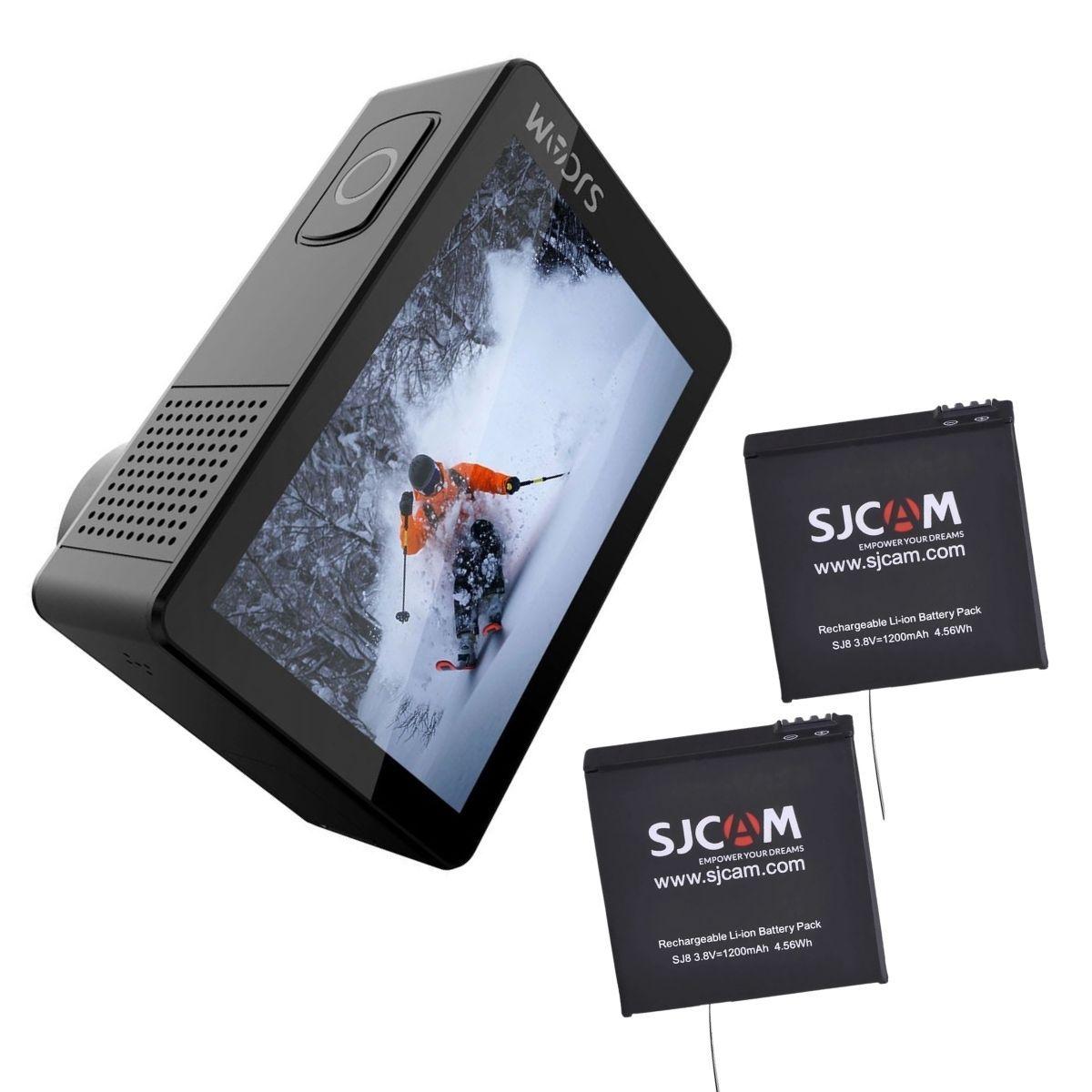 Pack Cámara Deportiva SJCAM SJ8  Dual 4K 30FPS Estabilizador giroscópico 2 Baterias-3