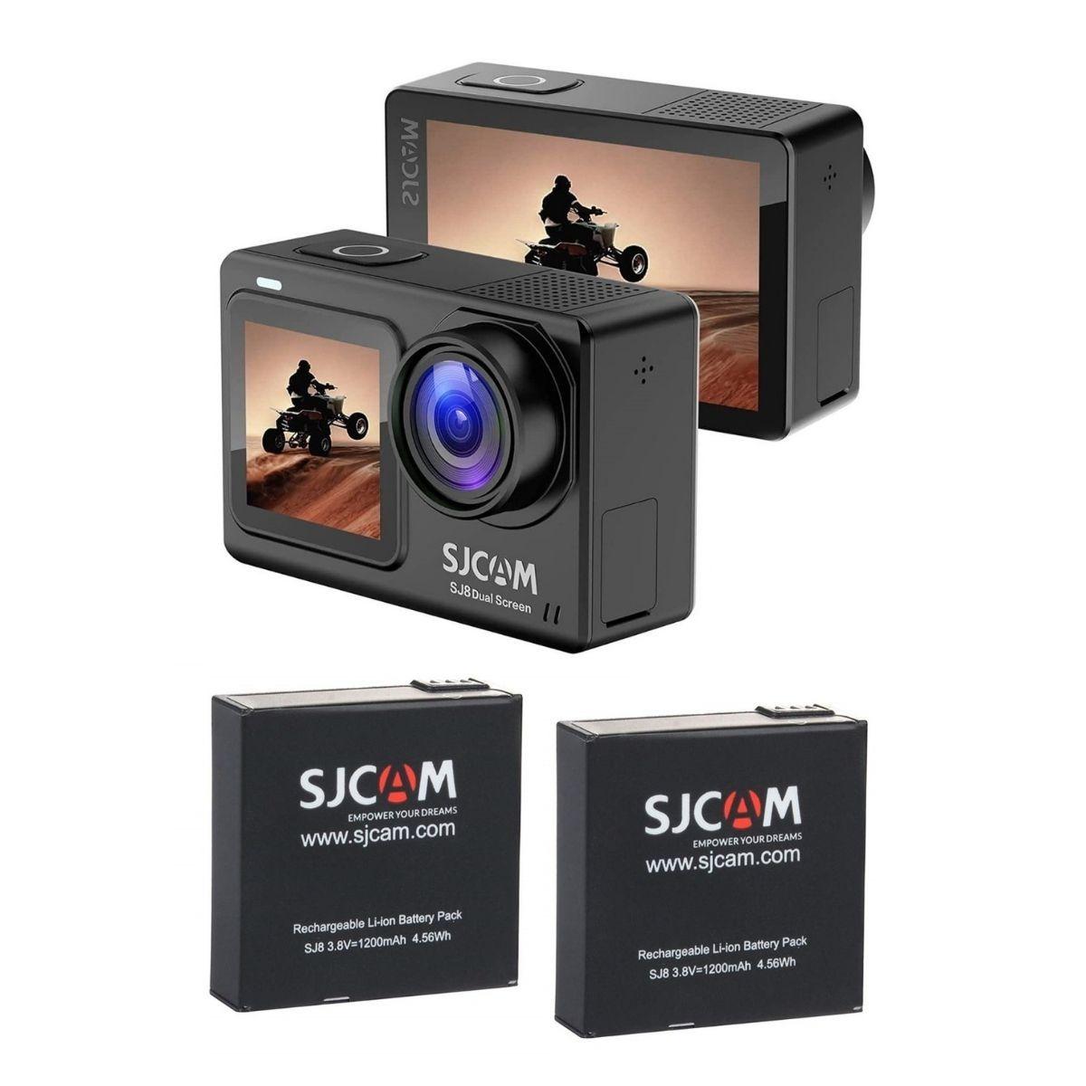 Pack Cámara Deportiva SJCAM SJ8  Dual 4K 30FPS Estabilizador giroscópico 2 Baterias-4