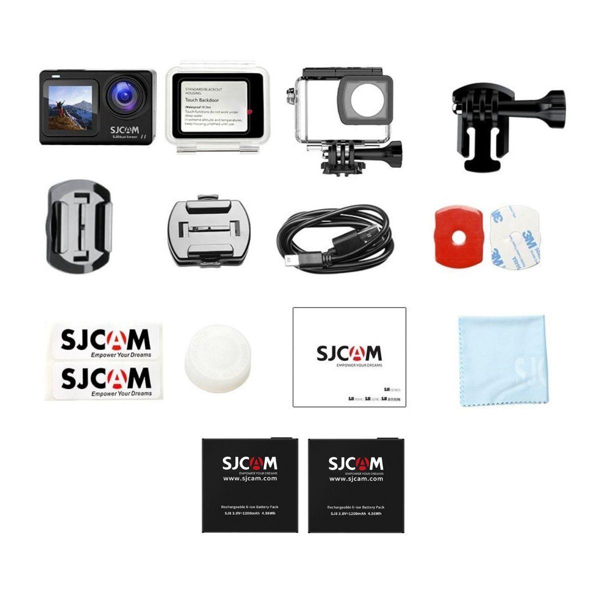 Pack Cámara Deportiva SJCAM SJ8  Dual 4K 30FPS Estabilizador giroscópico 2 Baterias-5
