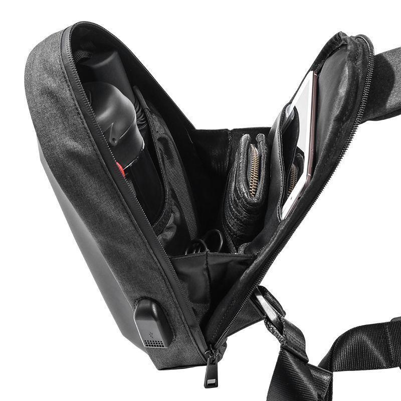 Bolso de hombro MotoWolf 0704 Impermeable - gris-1