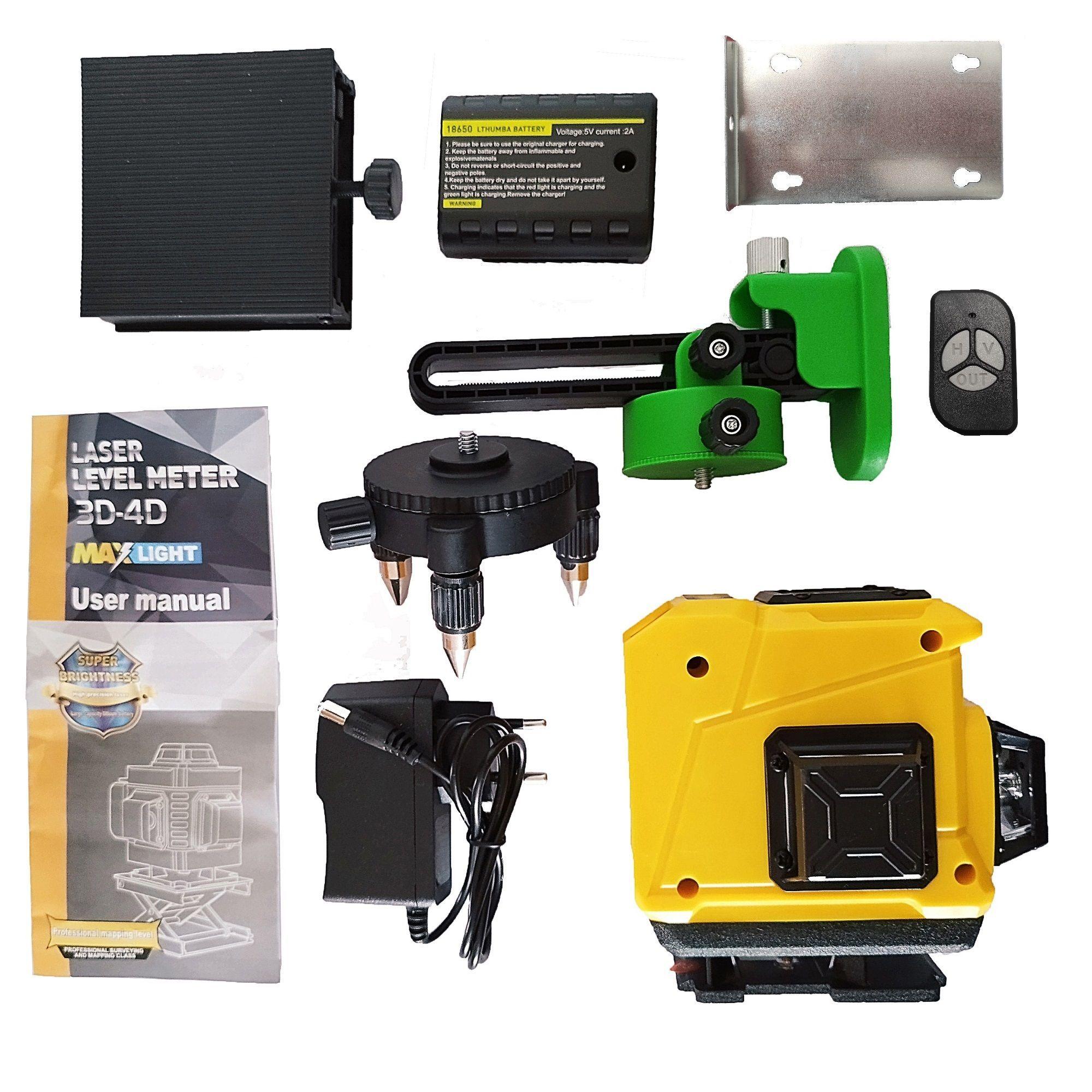 Nivel Laser Construcción 12 líneas 360 Horizontal y vertical Binli BL12-4