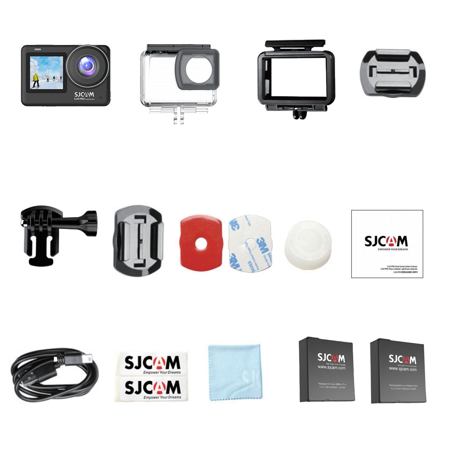 Cámara Deportiva SJCAM SJ10 PRO 4K 60FPS WIFI Estabilizador giroscópico 2 baterias-9