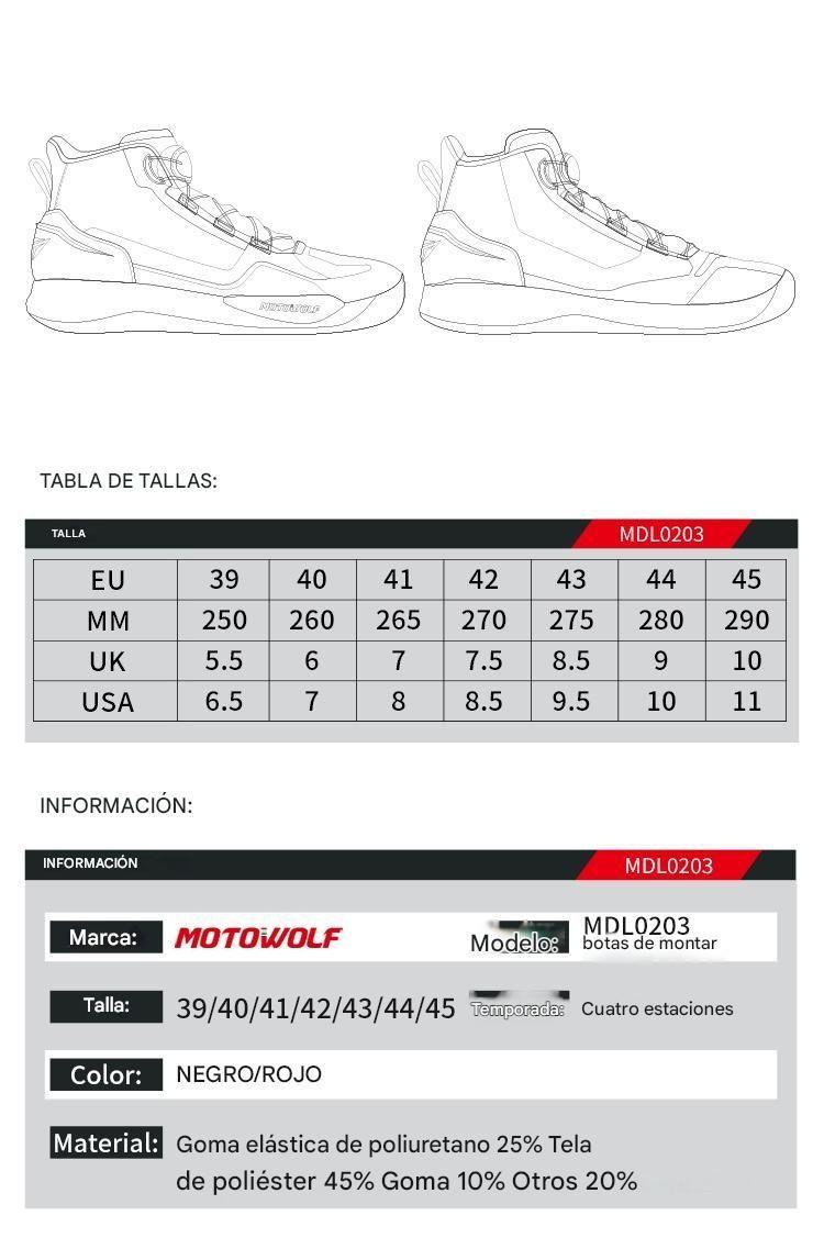 Calzado de Moto Antideslizante Motowolf MDL0203 -7
