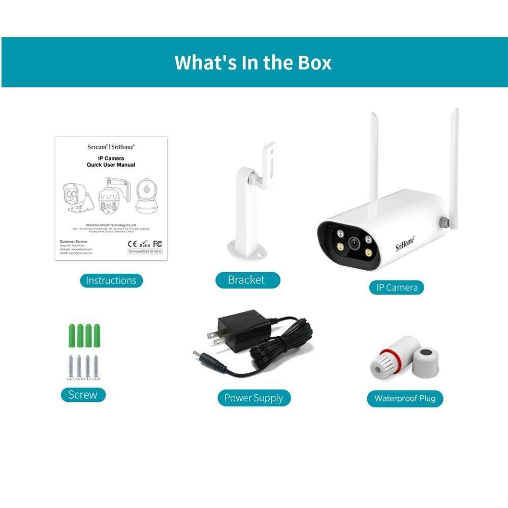 Cámara IP WIFI exterior QFHD 1440P 4MP audio y ranura SD SriHome SH037-7