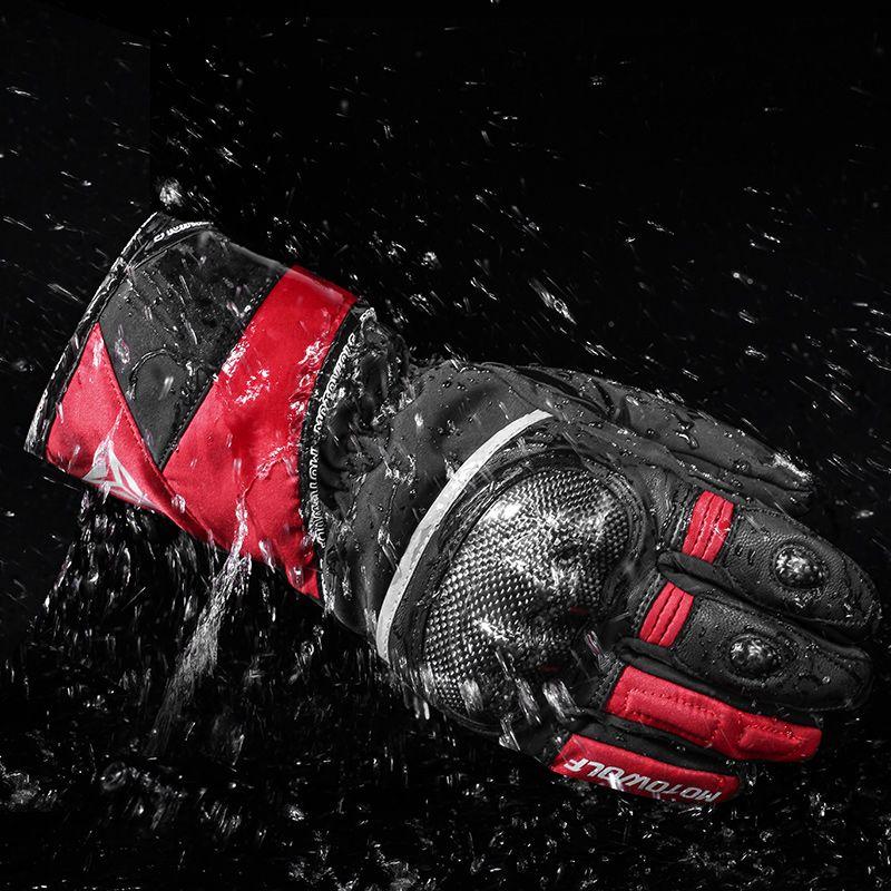 Guantes para motociclismo de Invierno Motowolf MDL0307B- Negro-5