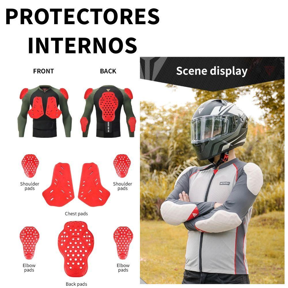 Chaqueta Ajustada Armadura para motociclismo Motowolf 1031-GY-3