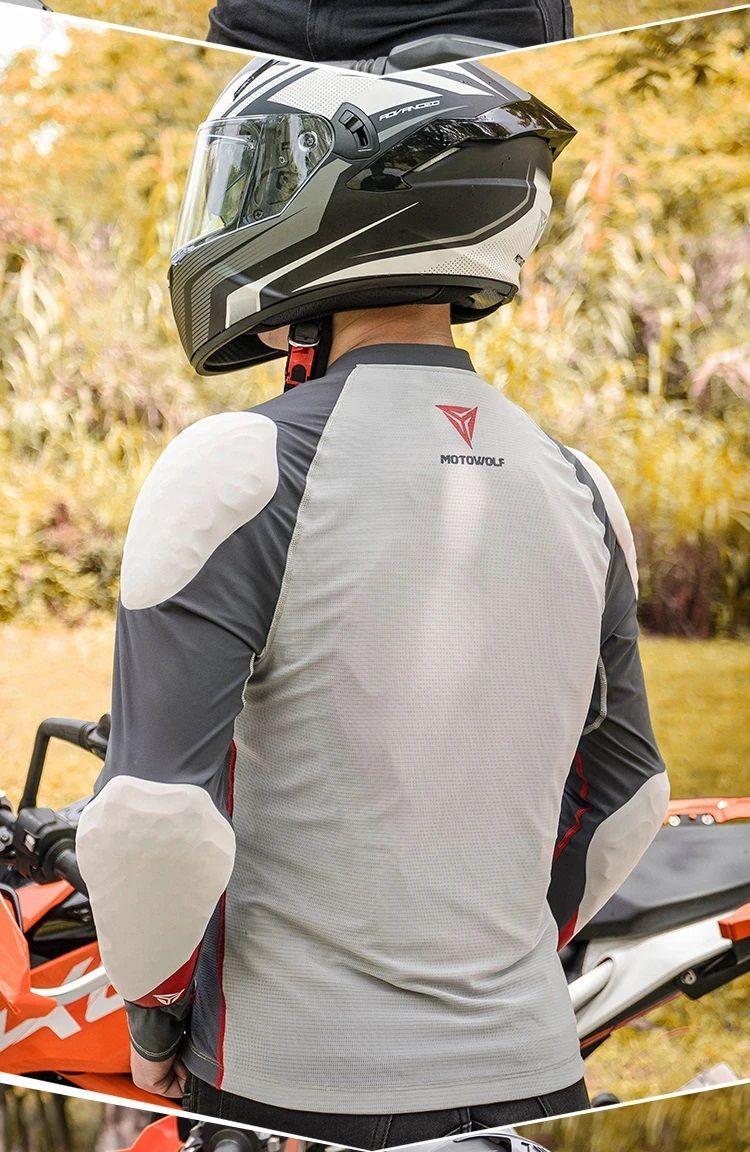 Chaqueta Ajustada Armadura para motociclismo Motowolf 1031-GY-5