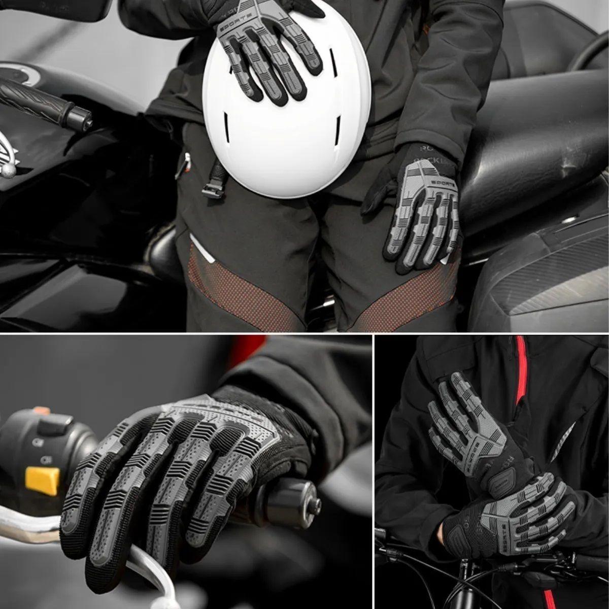 Guantes ciclismo motociclismo Rockbros S210BK Touch-6