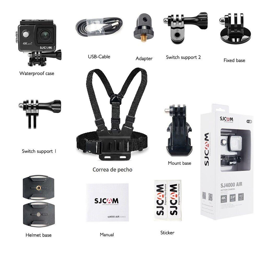 Cámara Deportiva SJCAM SJ4000 AIR 4K WIFI + correa de pecho-5