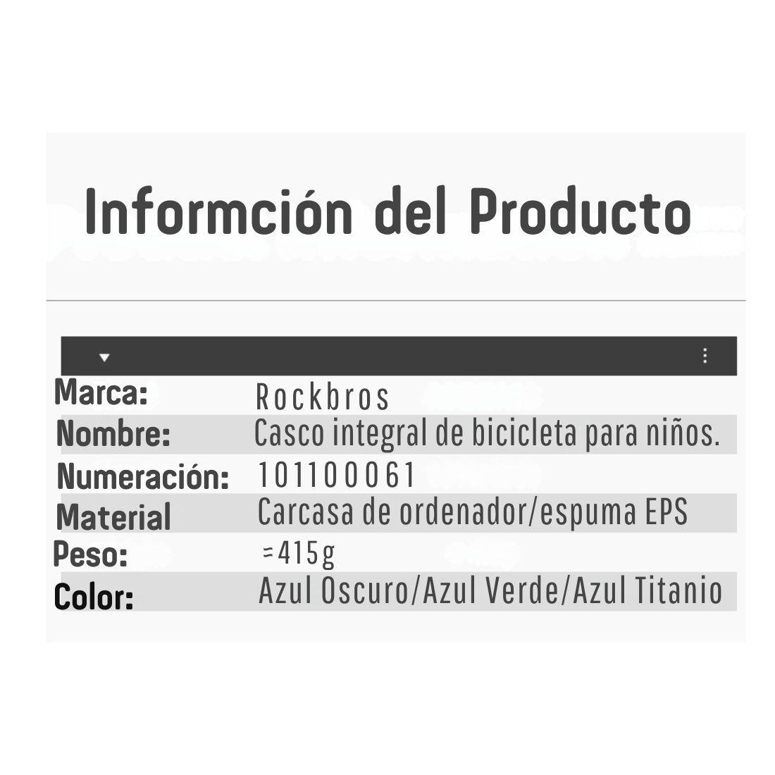 Casco ciclismo infantil Rockbros TS-061 - azul-9