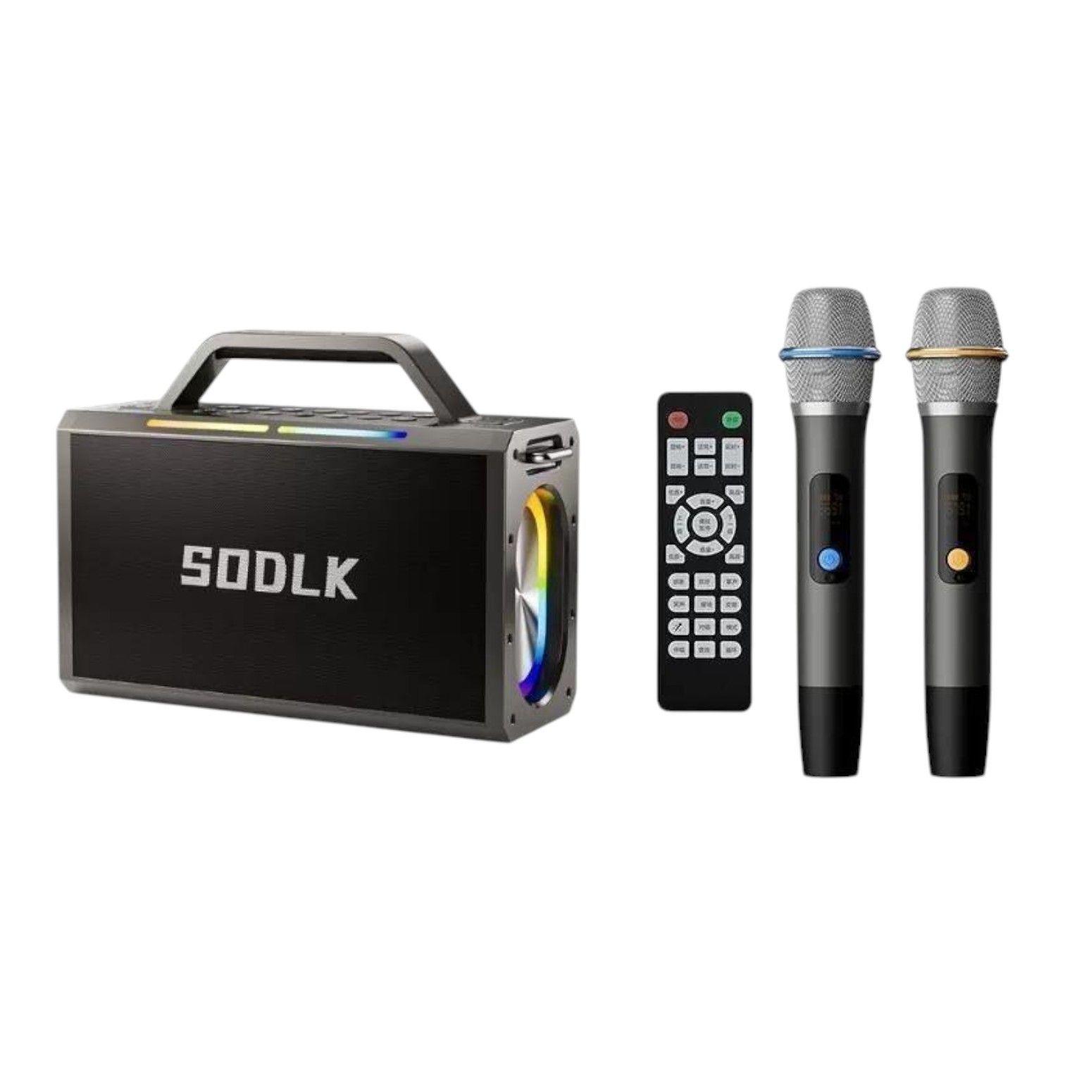 Parlante Altavoz Bluetooth 5.0 Karaoke 2Mic 200W 24mAh IPX3 TWS SODLK S1115-0