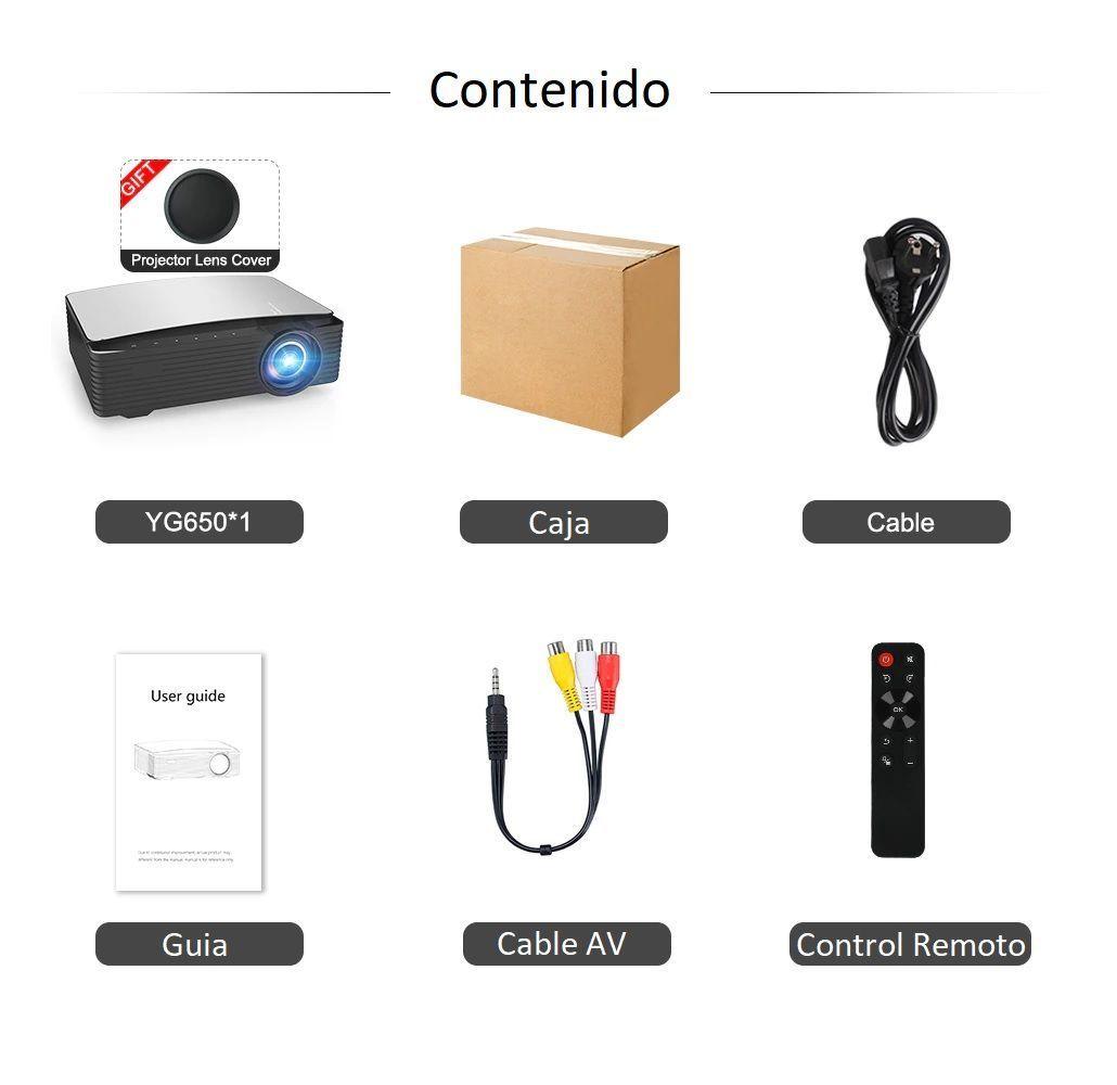 Proyector Full HD Led Android Wifi 5G 1080P AAO YG650 390 ANSI 7000 Lumenes-5