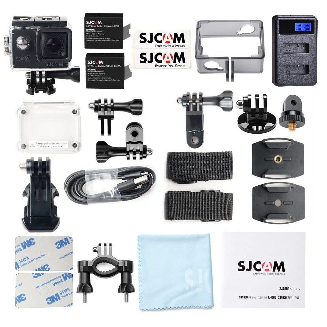 Pack Cámara Deportiva 4k SJCAM SJ4000 WIFI Más 2 Baterías + cargador Led-5