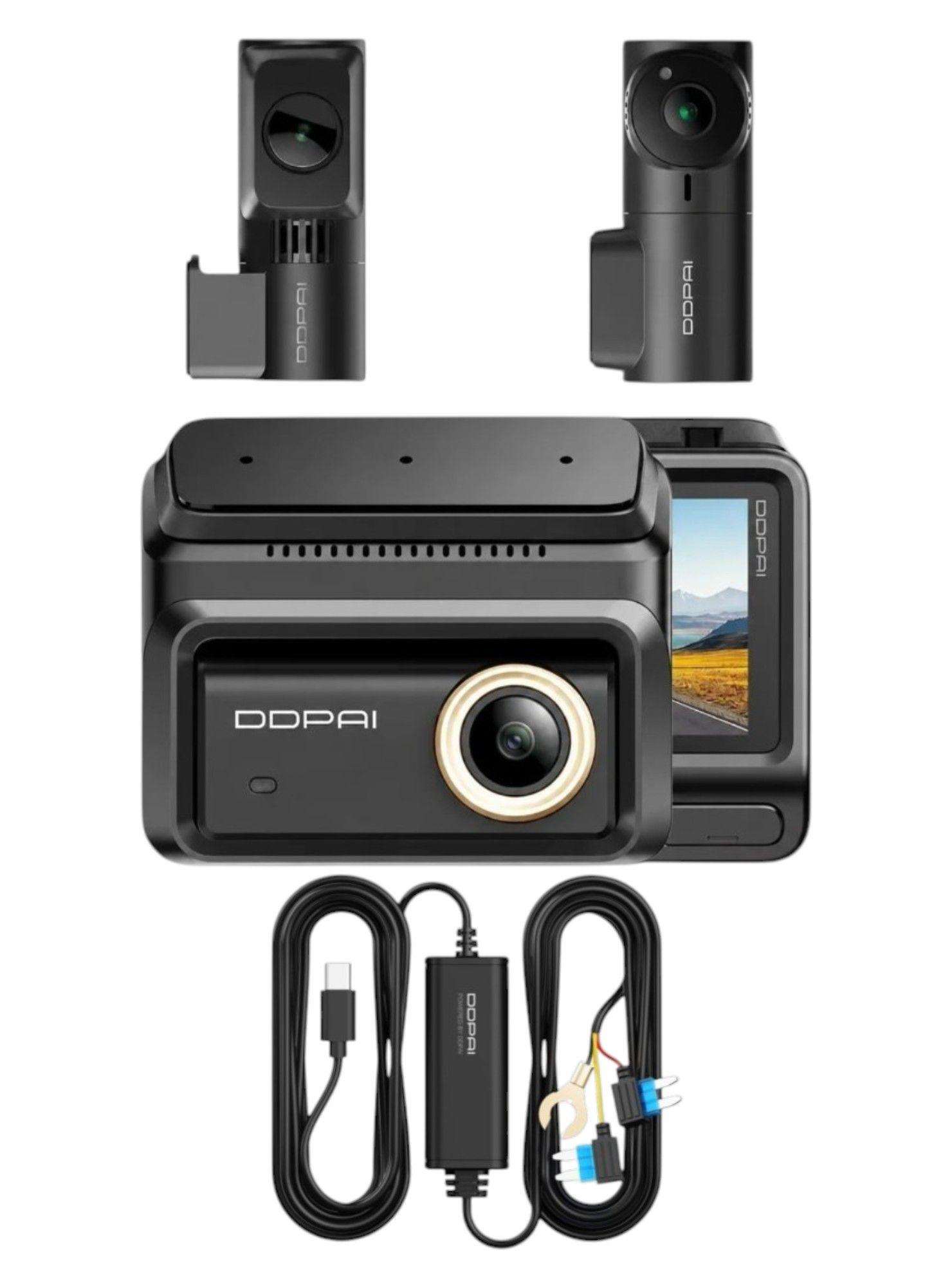 Cámara Vehícular DDPAI Z90 Pro 3CH 4K/3K/2K HDR GPS WiFi 64GB + IPS Hardware Kit-1