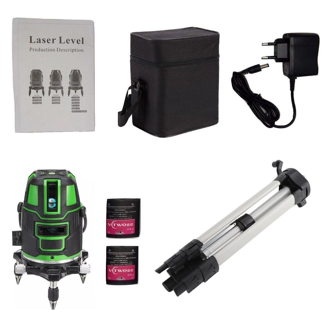 Nivel Laser autonivelante BJ02 2 Líneas 2 baterías  + Tripode 1,2m-3