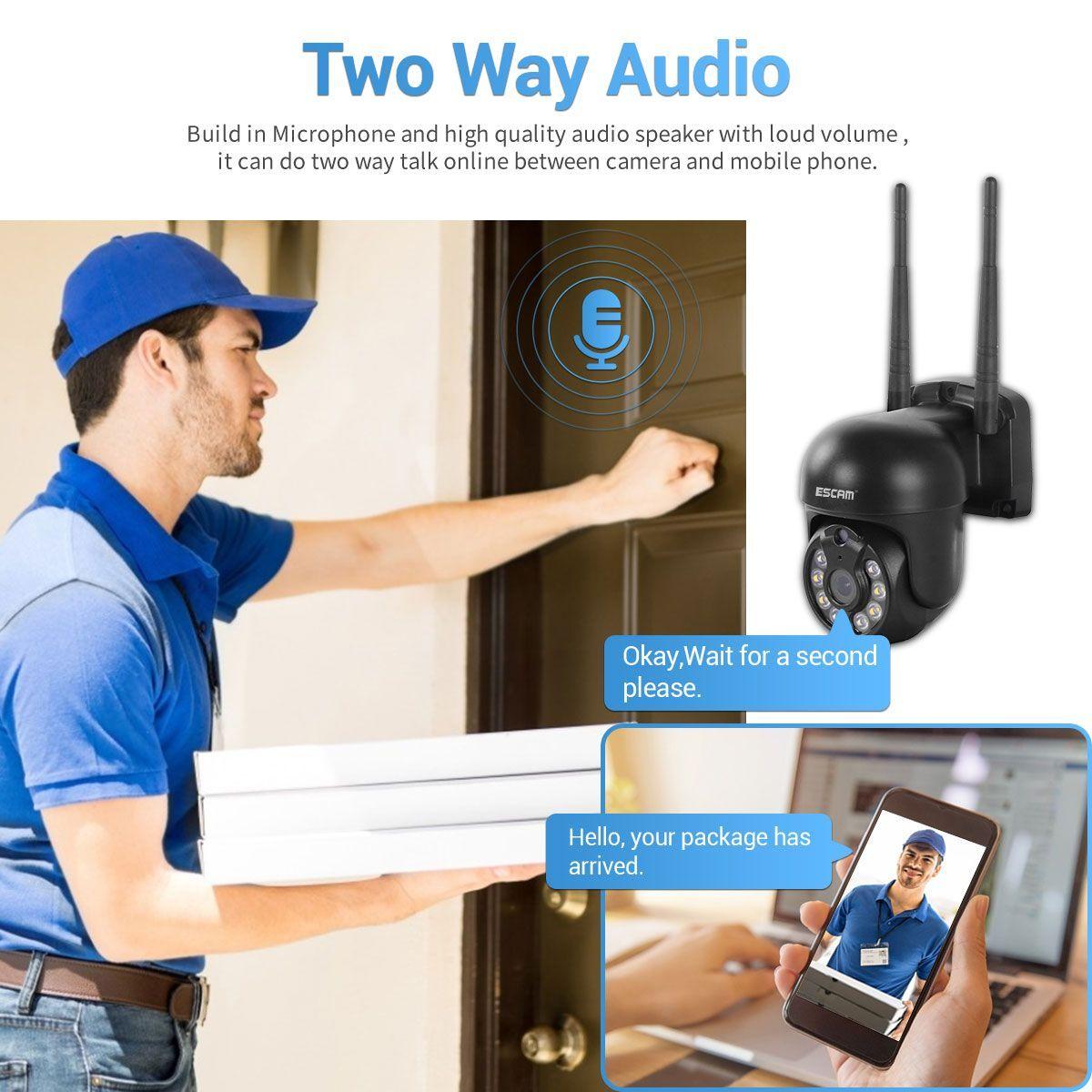 Kit NVR inalámbrico 8 Cámaras de seguridad IP Wifi QHD 1296P 3MP ESCAM WNK618-6