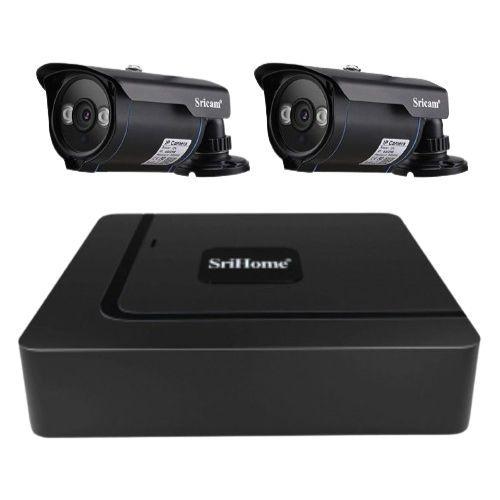 Kit NVR Srihome: 2 camaras SP007 960p + NVR NVS003 16CH-5