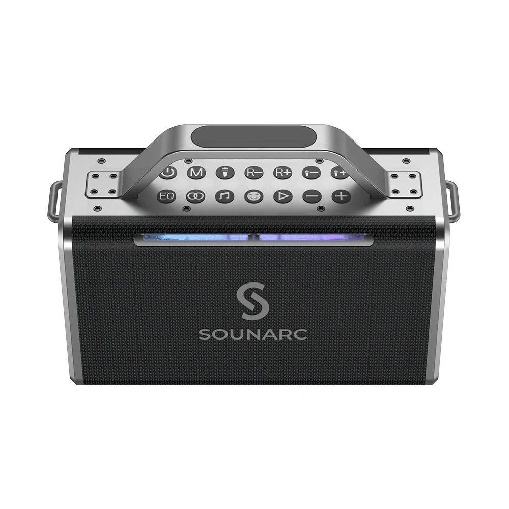 Parlante para Karaoke Bluetooth 200W IPX6 24000mAh RGB 2 Microfonos Sounarc K2-2