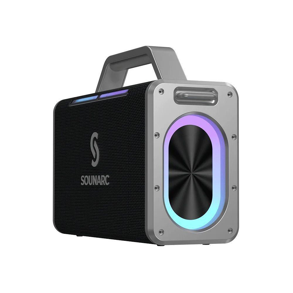 Parlante para Karaoke Bluetooth 200W IPX6 24000mAh RGB 2 Microfonos Sounarc K2-3