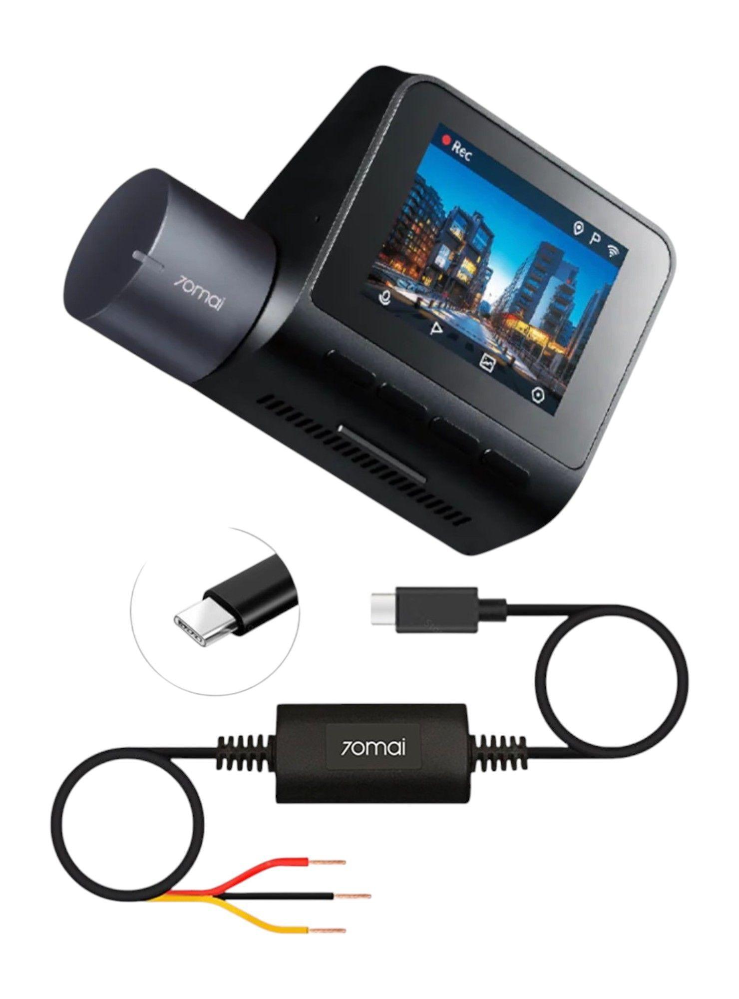 Cámara Para Vehículo 2.5K HDR GPS ADAS NightVis Wi-Fi 70mai A410 + Kit Cableado UP03-3