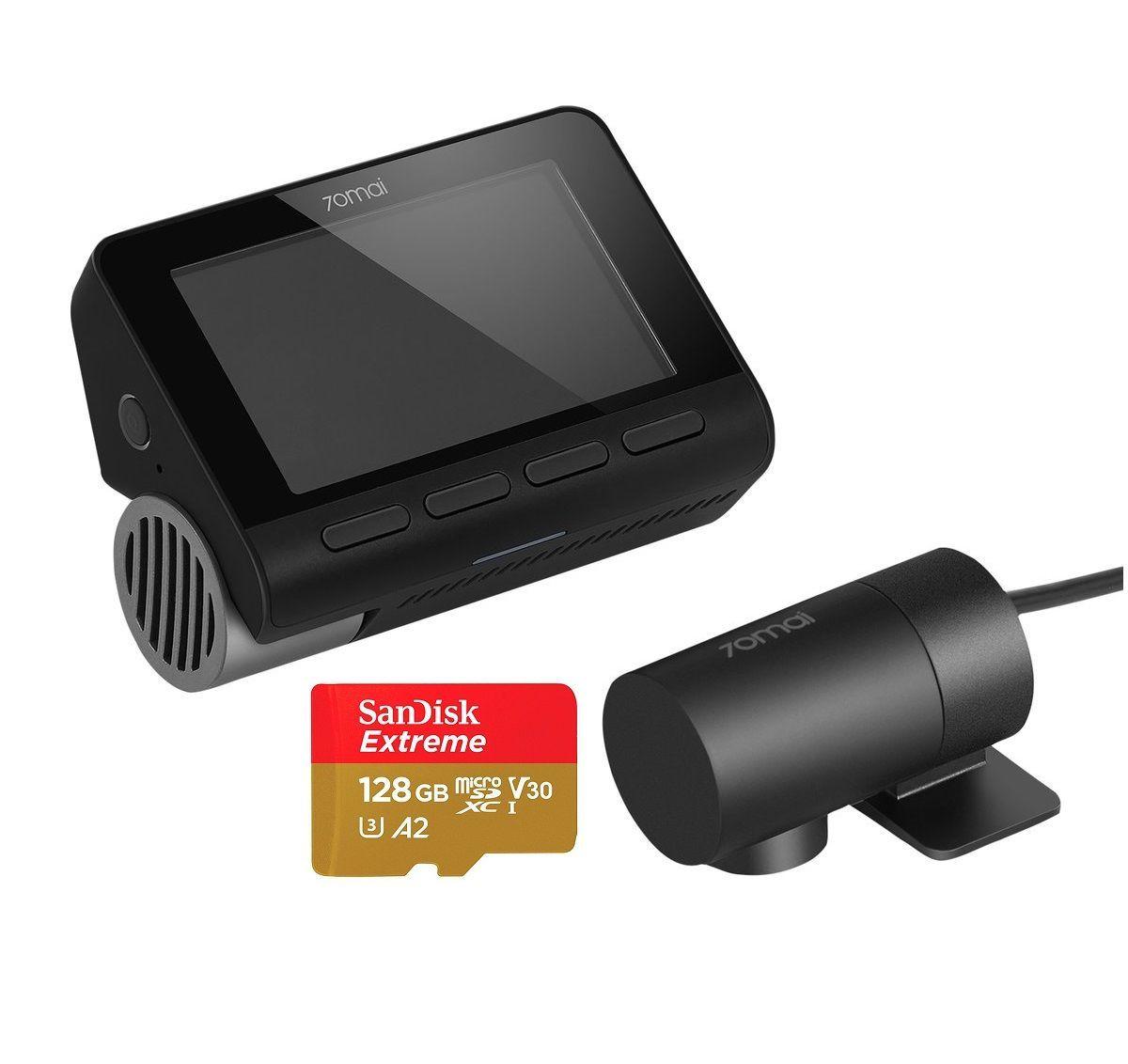 Cámara para auto DVR 4k 2160P + Cámara Trasera 70mai A800S-1 + Micro SD 128GB-2