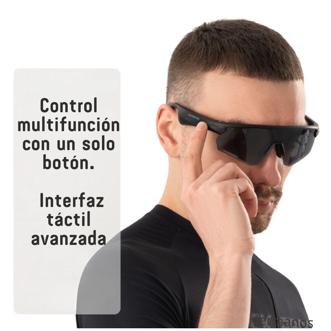Lentes de ciclismo bluetooth polarizado TAC Rockbros SP251 - polarizado rojo-6