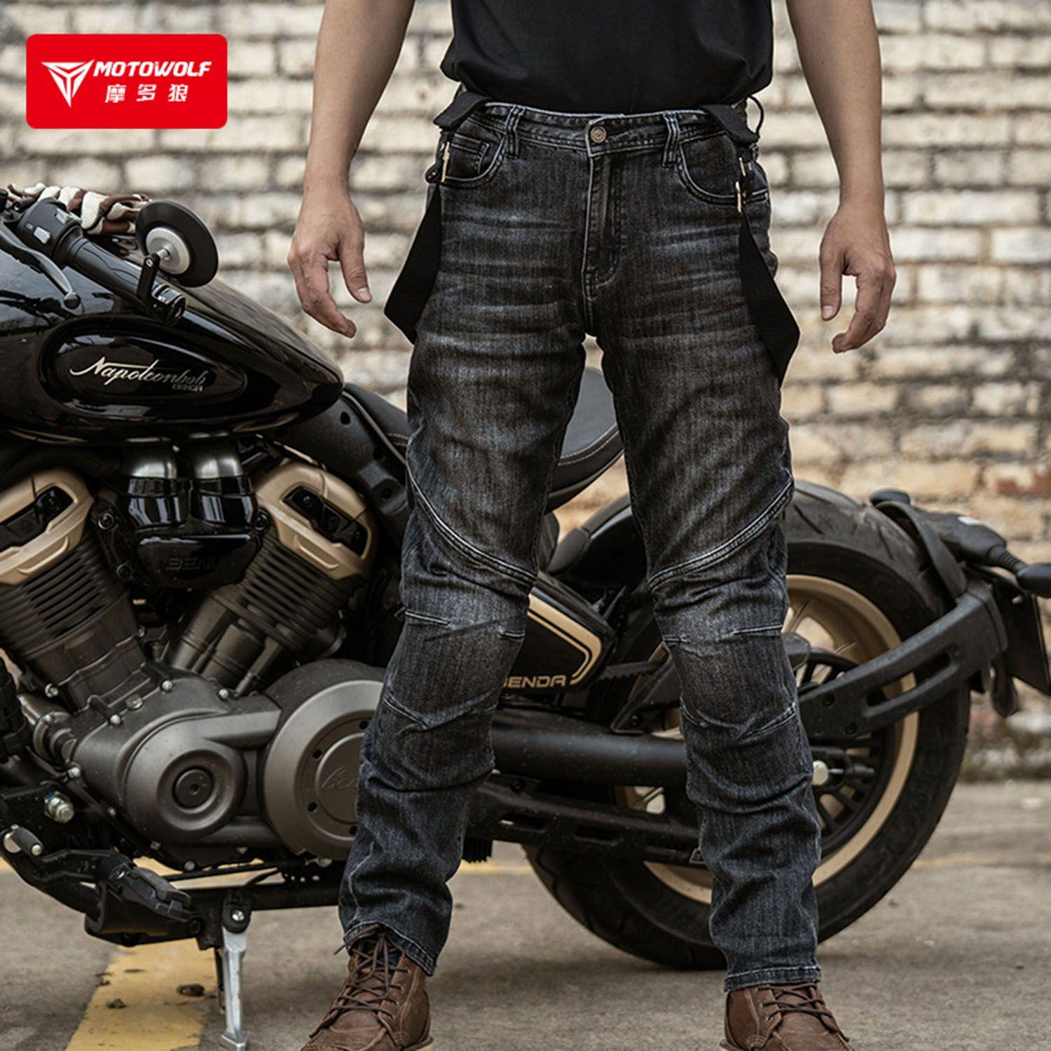 Pantalones Jeans de motociclismo con protecciones Motowolf 0615-8