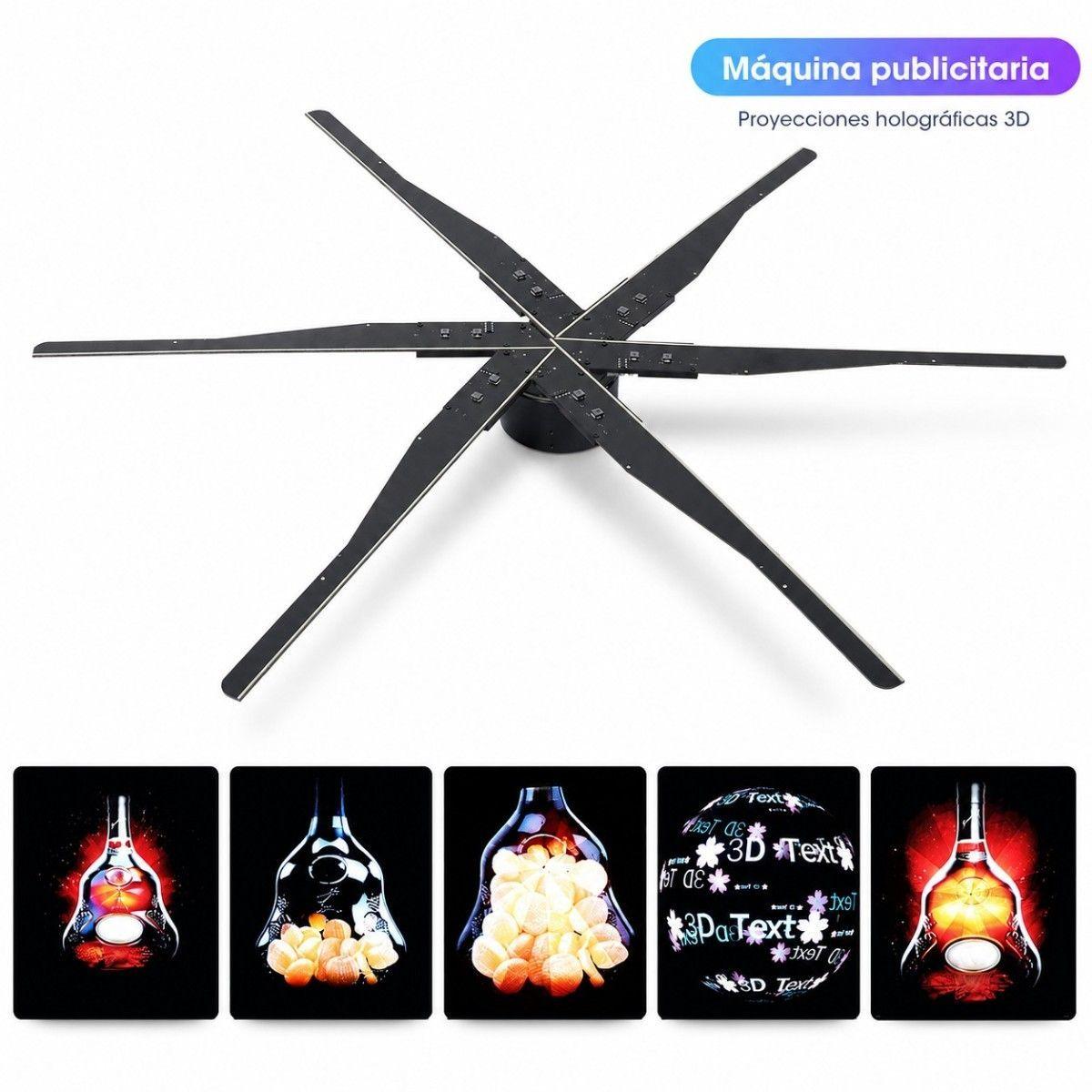Proyector de hologramas Publicitario 3D Wifi 1532p 100cm Q100-4