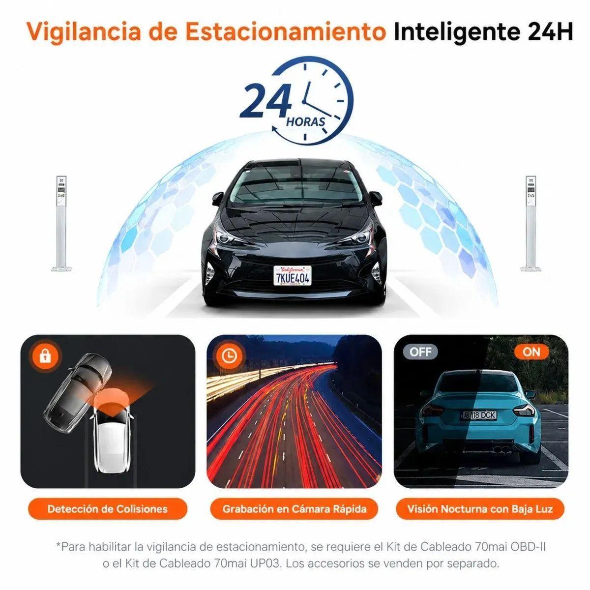 Cámara Para Vehículo 70mai M310 Plus 3K WiFi WDR Visión Nocturna 139°-5