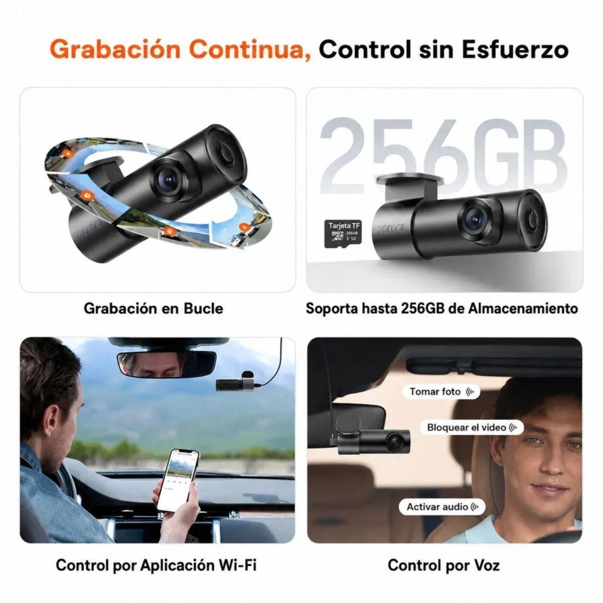 Cámara Para Vehículo 70mai M310 Plus 3K WiFi WDR Visión Nocturna 139°-6
