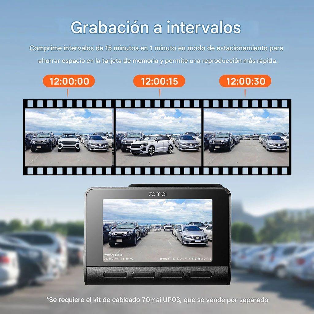Pack Doble Cámara para vehículo 4k Frontal Trasera 1080 full HD 70mai A810-2 + Kit UP04 4G-5