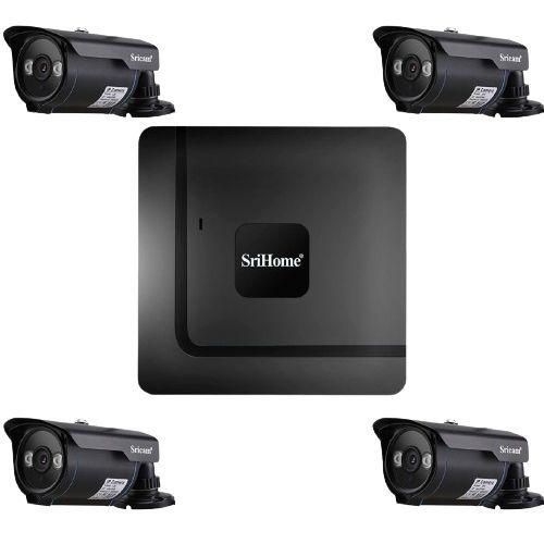 Kit NVR Srihome: 4 camaras SP007 + NVR NVS003 16CH-2