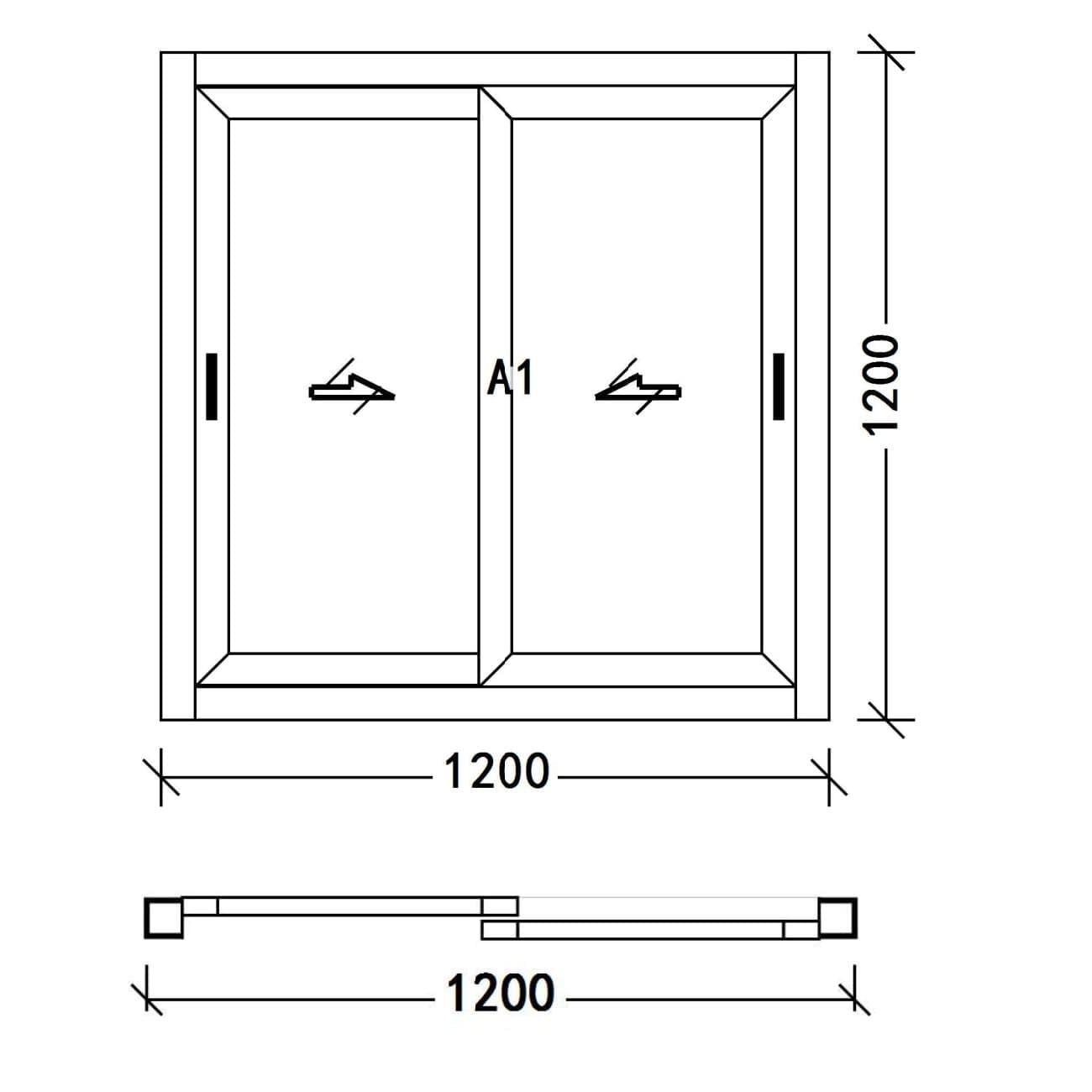 Ventana Termopanel aluminio RPT Premium 73s 120x120cm - blanca-8
