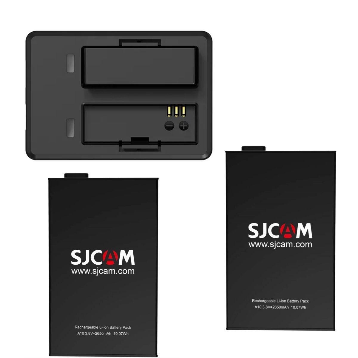 Pack Cargador de baterías Dual y 2 Baterías para cámaras Sjcam A10 y A20-2