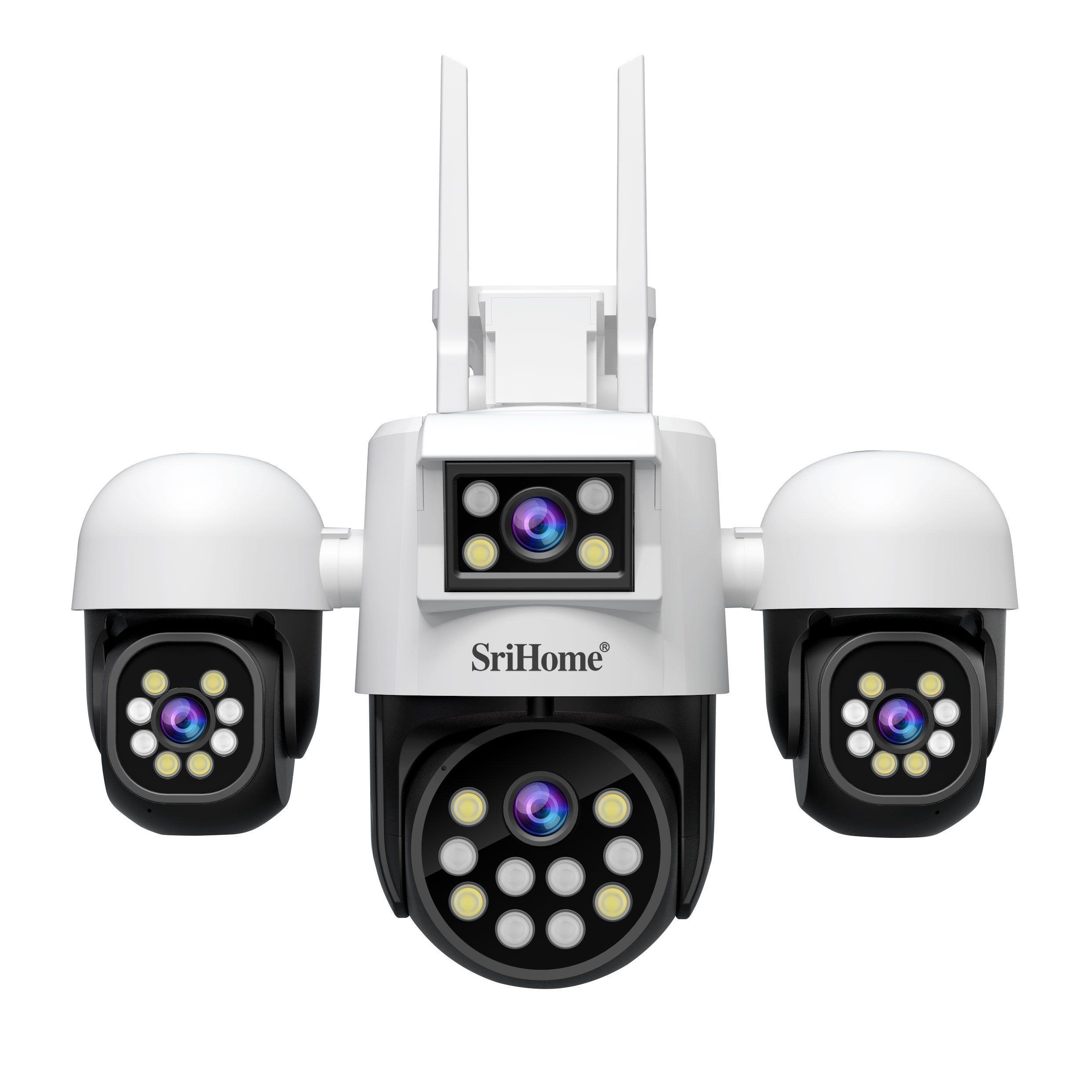 Camara IP PTZ 4 en 1 4x2mp 1080p h.265 Wifi Srihome SH069-4