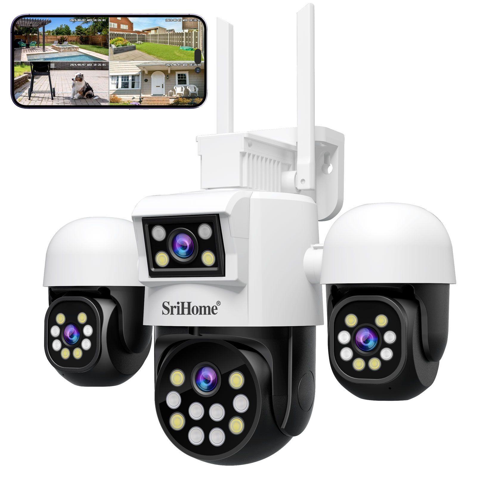 Camara IP PTZ 4 en 1 4x2mp 1080p h.265 Wifi Srihome SH069-5