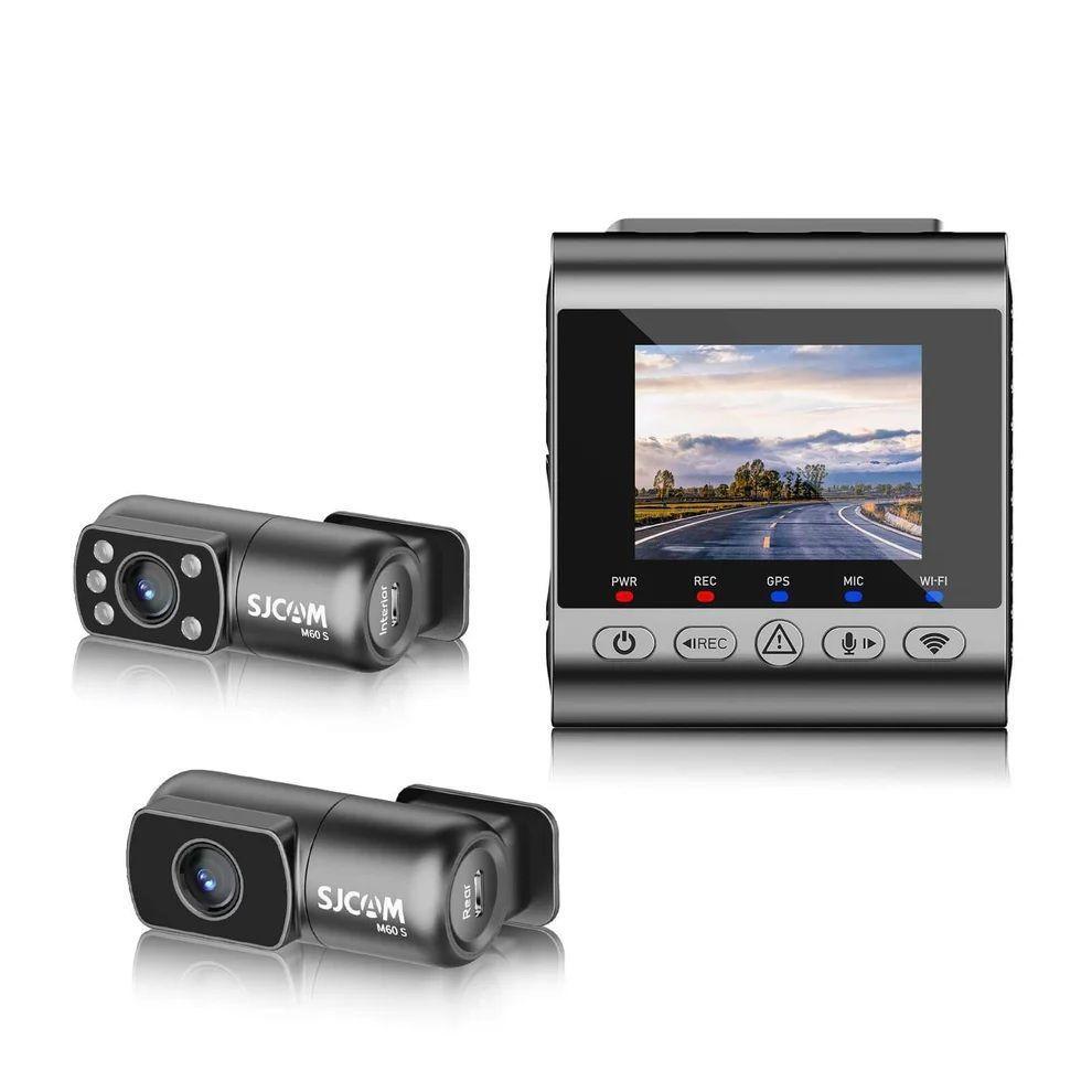 Set Triple Cámara Vehículo 4K GPS WiFi SJCAM M60S-3CH-2
