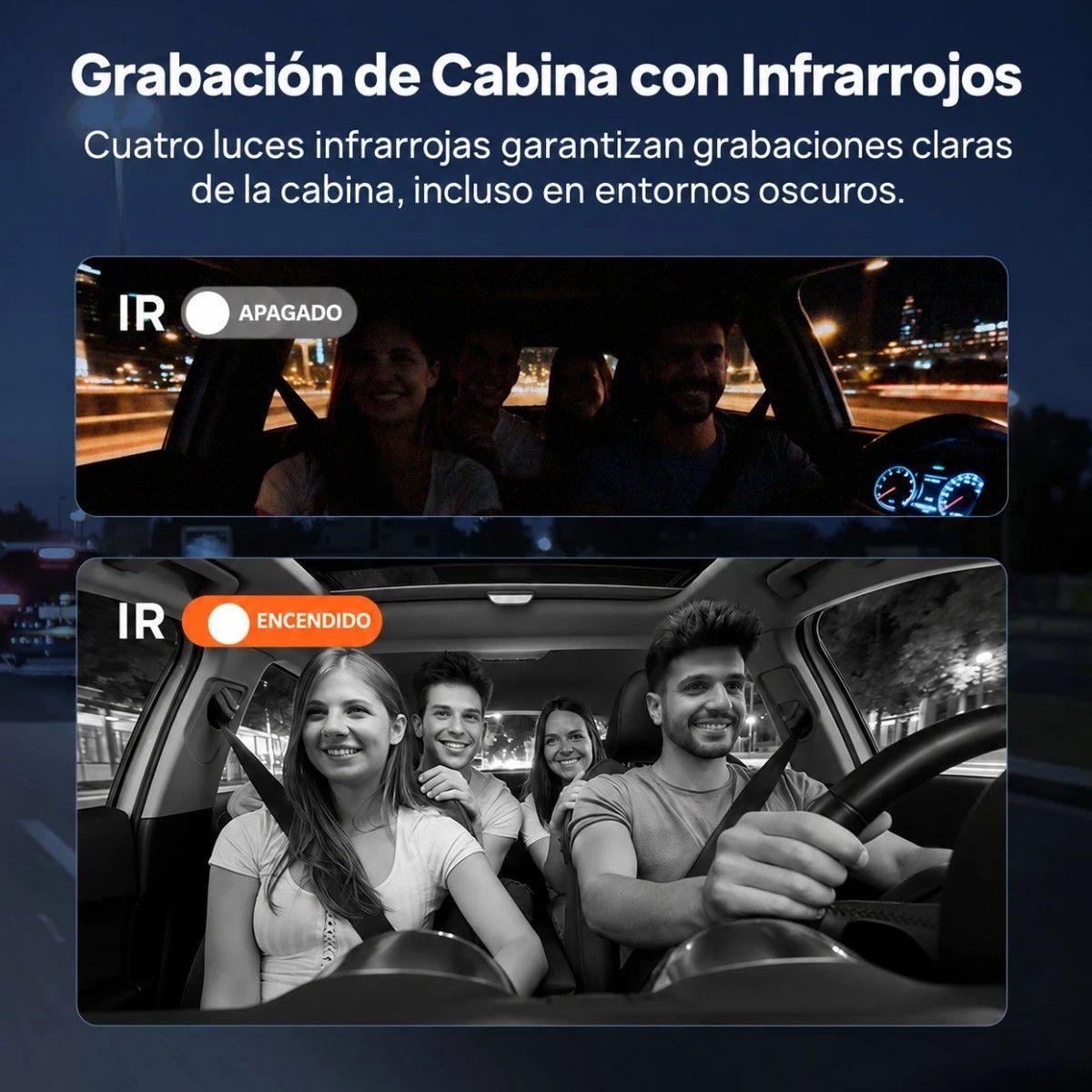 Dash Cam 70mai T800E-1 Triple Canal 4K/1080p HDR, GPS y WiFi 6-8