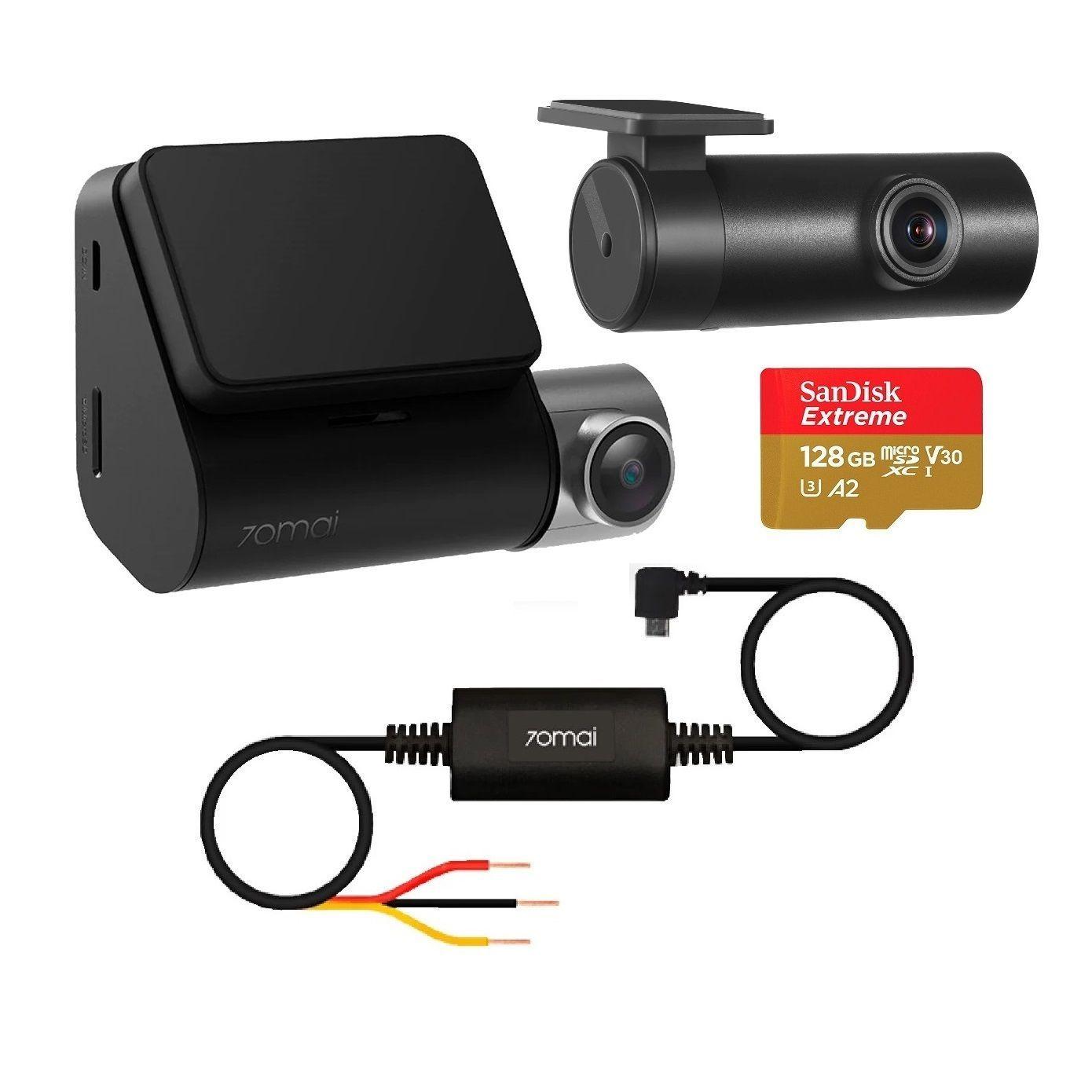 70mai Pro Plus A500S 1944P para automóvil + Camara Trasera + Micro Sd 128GB-0