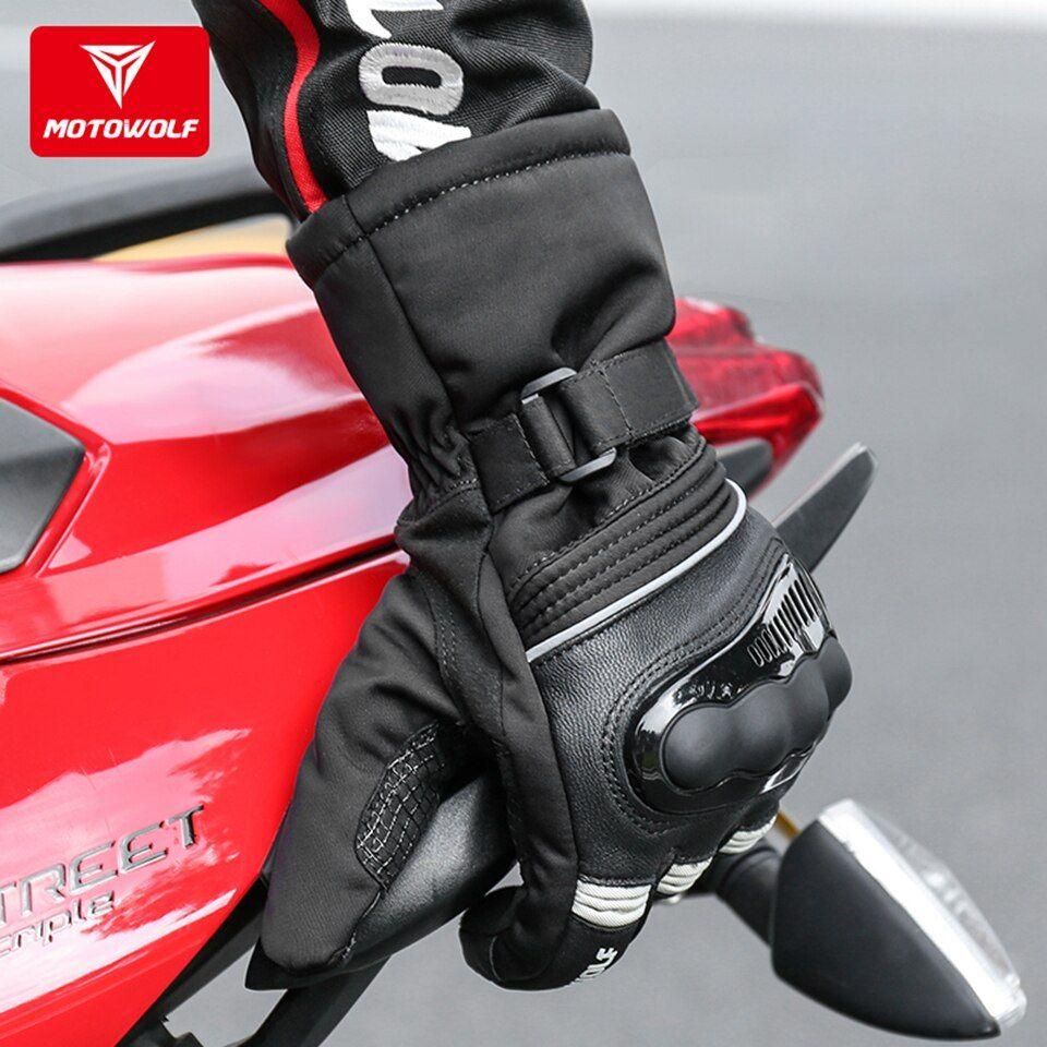 Guantes para motociclismo de invierno Motowolf MDL0318 - Negro/Gris-6