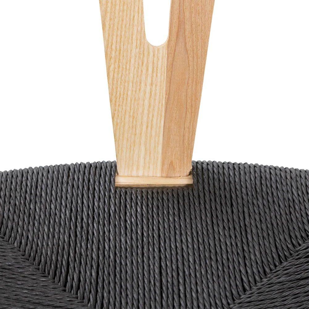 Pack 2 sillas de Madera Wishbone Asiento de cuerda LF9-01 - Natural/negro-7
